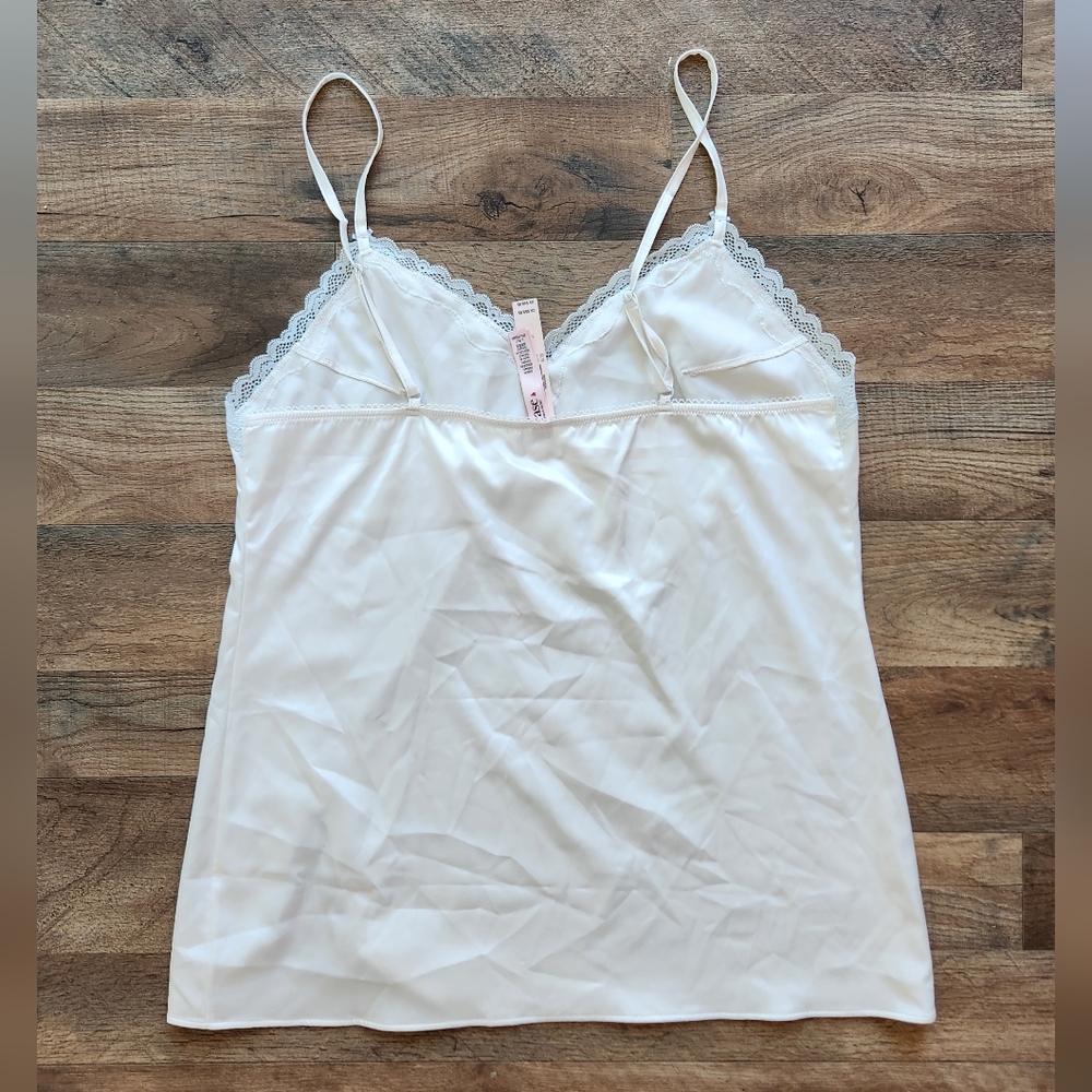 NWT Victoria's Secret Tease Satin Lace-Trim Mini Slip Dress Size L - Picture 4 of 6